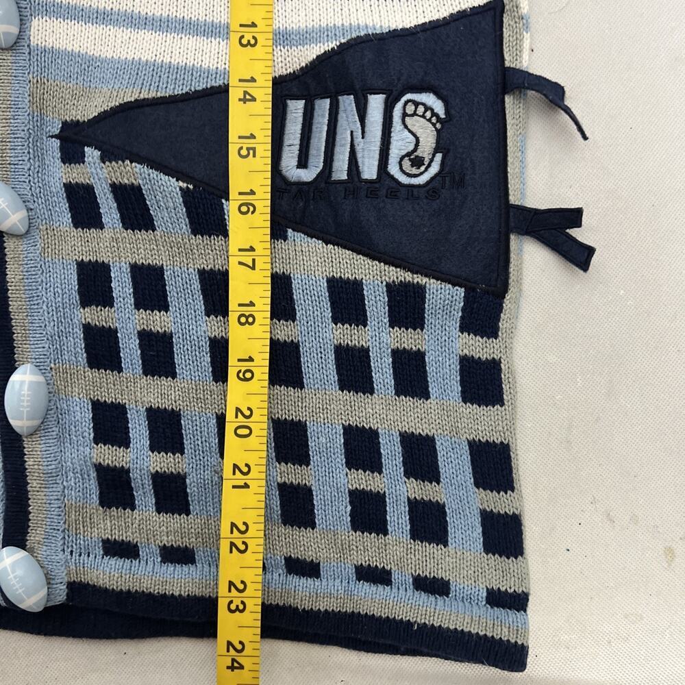 Birch Bros Vintage North Carolina Tar Heels Embroidered Knit Vest NCCA Small - Picture 10 of 10